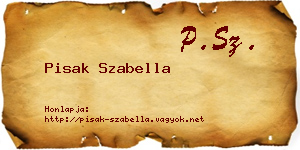 Pisak Szabella névjegykártya